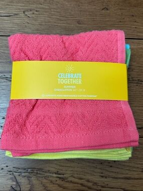 Celebrate Together Summer Dishcloths Solid color set of 4